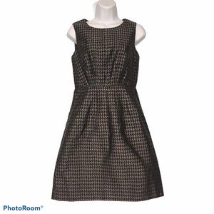 Banana Republic Black Silver Houndstooth Silk sz 0‎